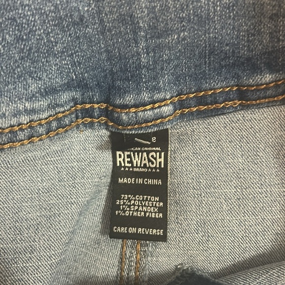 Rewash low rise jeans Y2K bootcut size 3/26 blue crosshatch Denim NWT - Picture 9 of 9